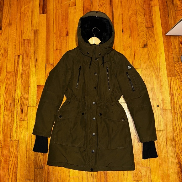 BCBGeneration Parka Jacket - Olive Green // Size Small - Picture 2 of 8